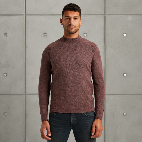 Pullover with mockneck