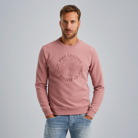 Sweatshirt mit Waffelstruktur