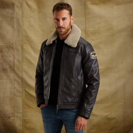 Auckland Fur leather jacket