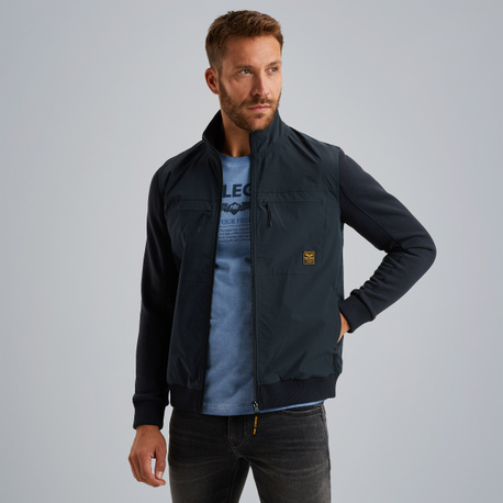 Hybrid jacket with zipper