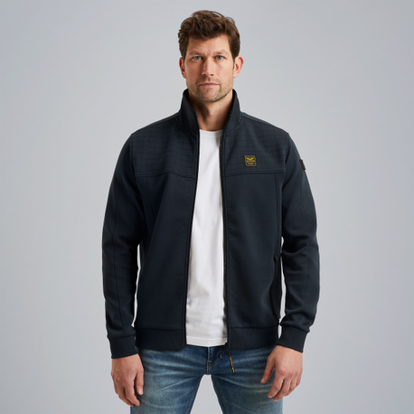 Sweat jacket with zipper