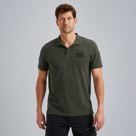 Polo shirt with badges