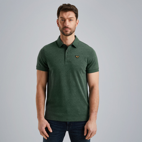 Polo shirt with jacquard pattern