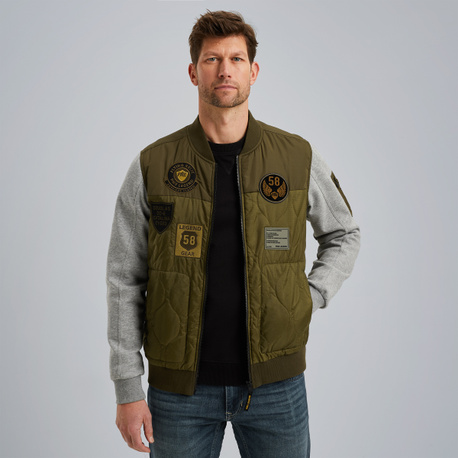 Hybrid jacket with badges