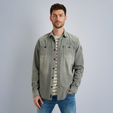 Lange Mouwen Denim Overhemd