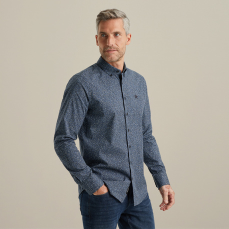 Overhemd van poplin katoen met stretch