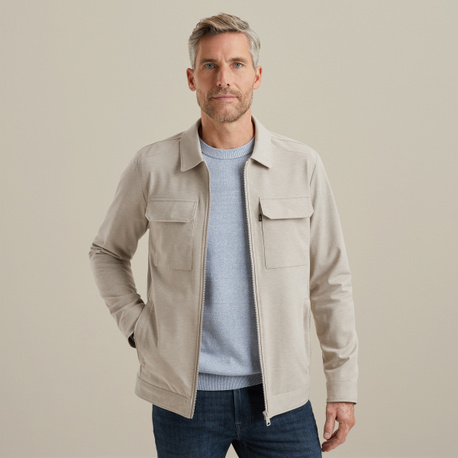 Shirt jacket met ritssluiting
