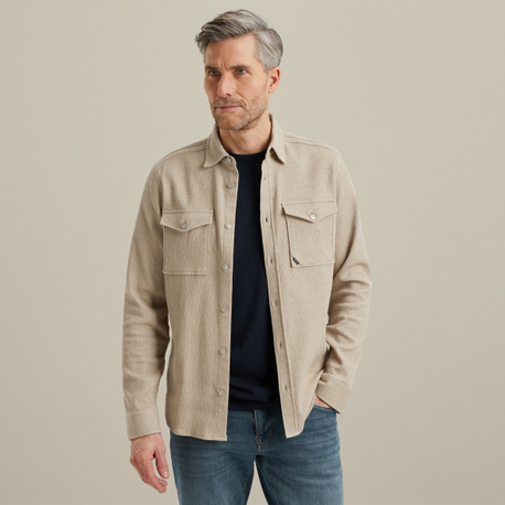 Shirt jacket met structuur