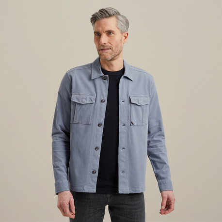 Shirt jacket van katoen/modal