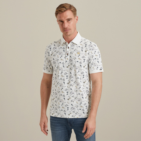 Poloshirt mit Allover-Print