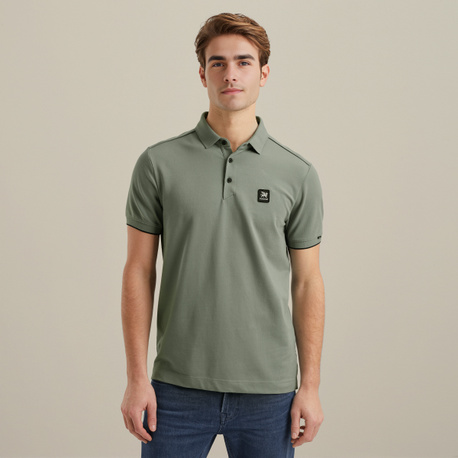 Polo van piqué met stretch