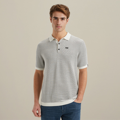 Polo met streepstructuur