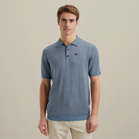 Polo met streepstructuur