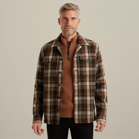 Shirt jacket met ruitpatroon