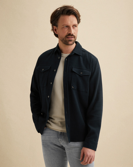 Shirt jacket met structuur