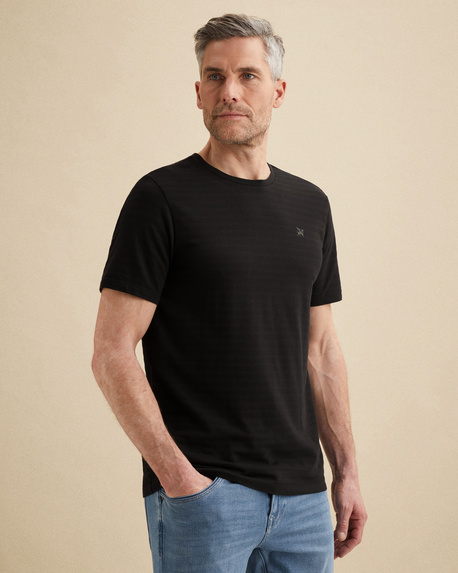 T-Shirt mit Streifenstruktur