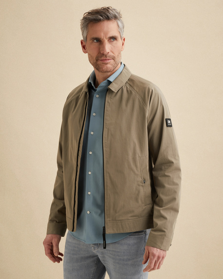 Jacke mit flachem Kragen und Reißverschluss