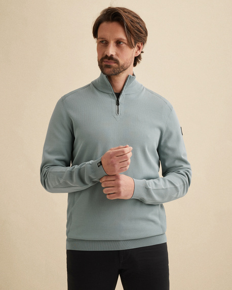 Pullover mit halbem Reißverschluss