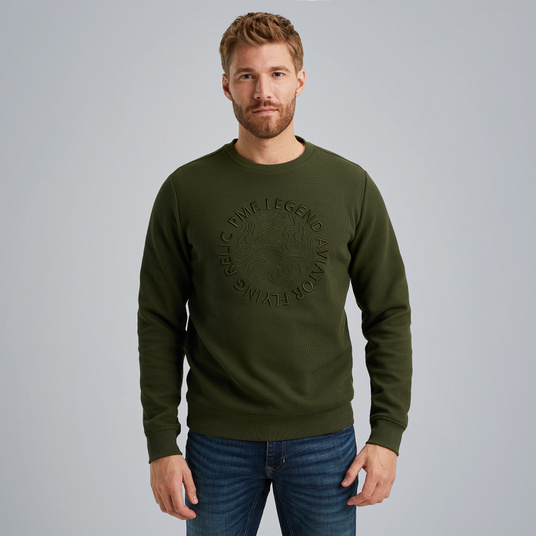 Pme Legend Sweatshirt mit Waffelstruktur