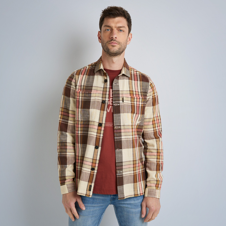 PME LEGEND Lange Mouwen Flanel Check Overhemd Free shipping