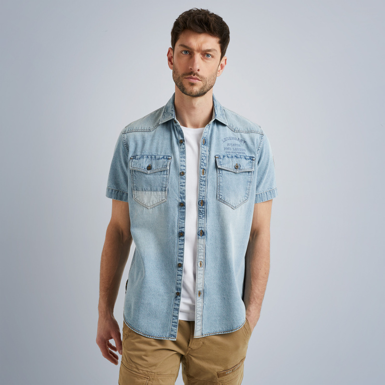 Denim overhemd best sale