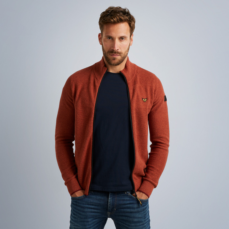 Mens red sale zipper cardigan