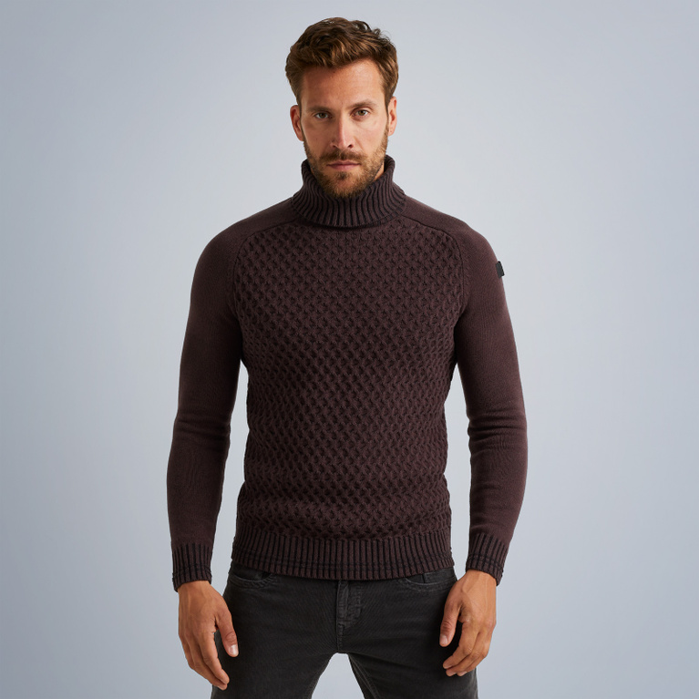 PME LEGEND Turtleneck pullover with texture Free shipping and