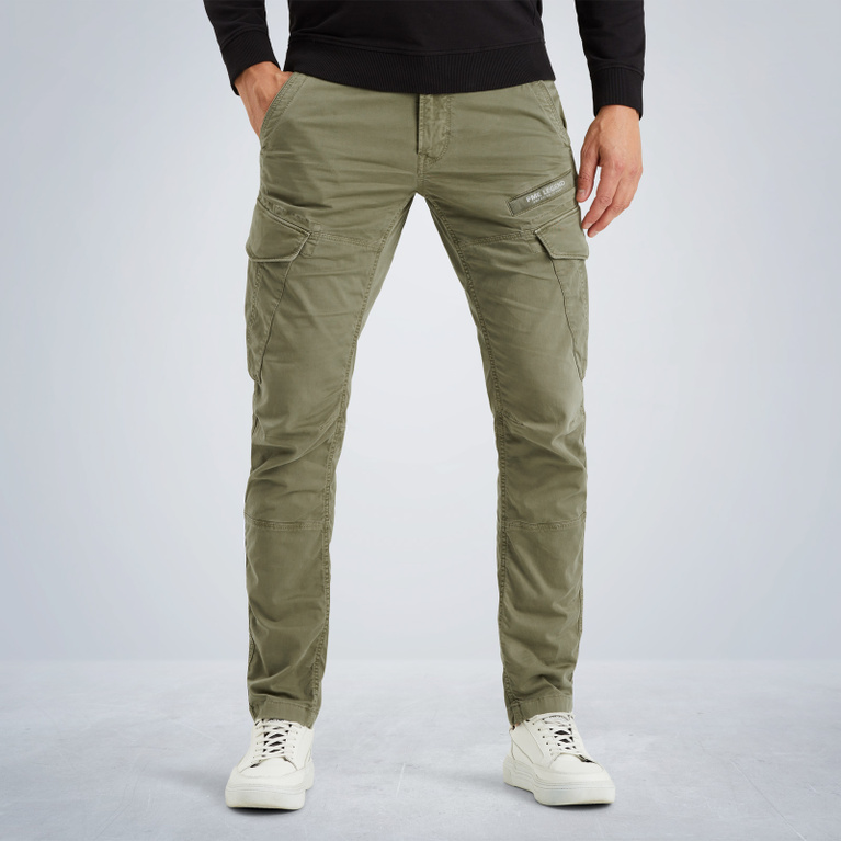 slim fit cargo broek travelstof