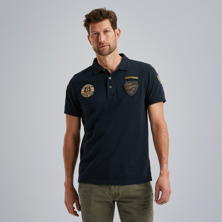 PME LEGEND Polo shirt with badges Free shipping and returns