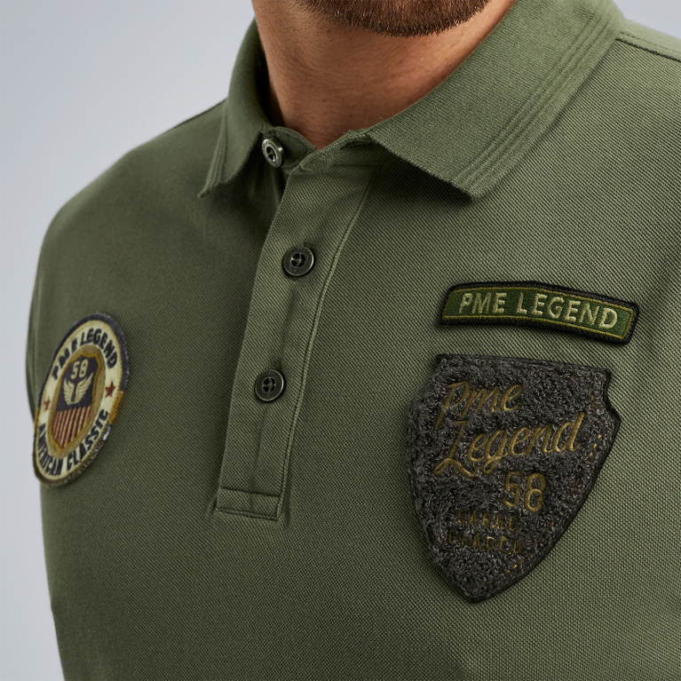 PME LEGEND Polo shirt with badges Free shipping and returns