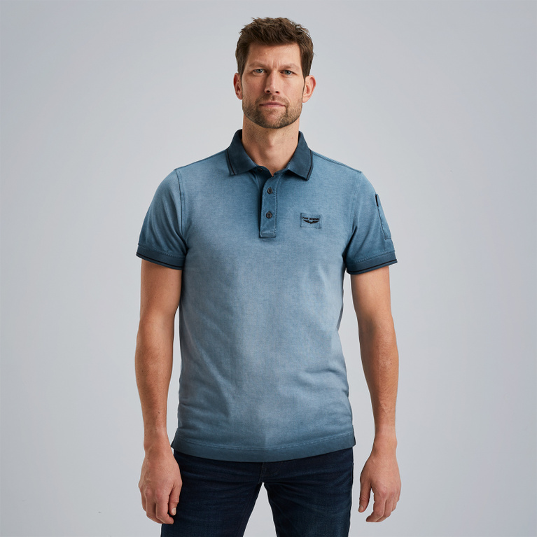 PME LEGEND Polo shirt with cold dye wash Free shipping and returns