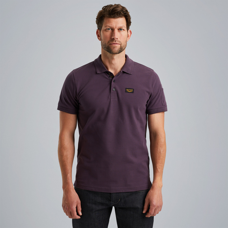 Purple polo shirt with pocket hotsell