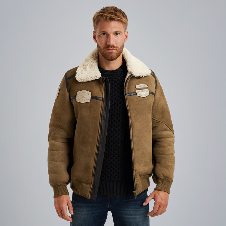 Pme legend sheepskin leather jacket best sale