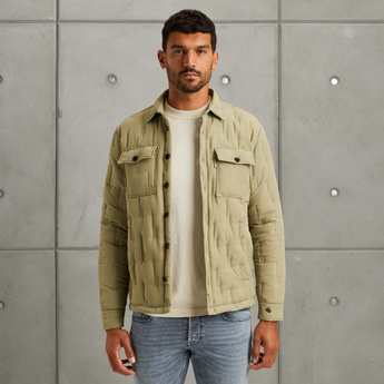 Shirt jacket in padded nylon