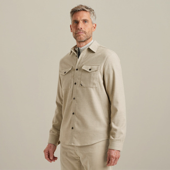 Overshirt met wollen look