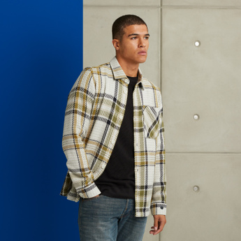 Shirt jacket with structure weave
