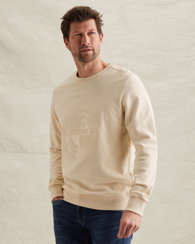 Sweatshirt with embroidered artwork