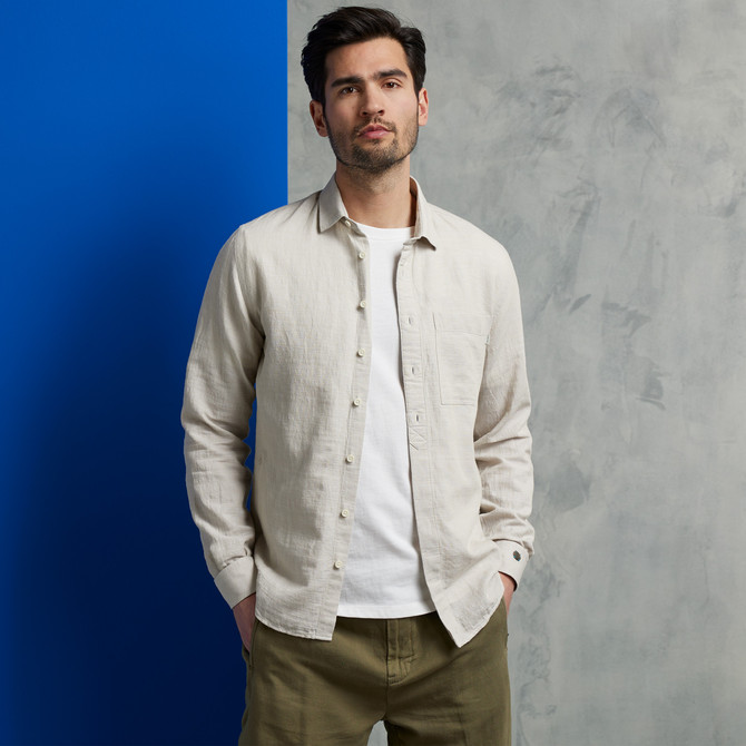 Long Sleeve Cotton Linen Shirt
